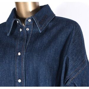 Gucci Dark Blue Oversized Denim Shirt